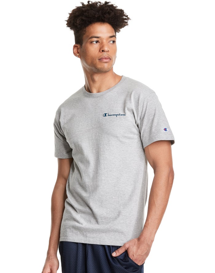 Champion Classic Jersey Grey T-Shirt Mens - South Africa LZSOXC047